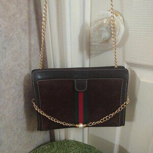 Authentic Gucci Suede Crossbody Bag